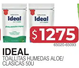 Masivos Ideal toallitas humedas aloe/clasicas oferta