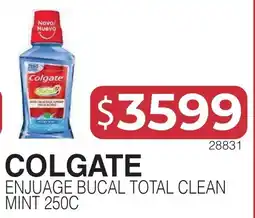 Masivos Colgate enjuague bucal total clean mint 250c oferta