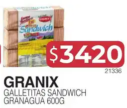Masivos Granix galletitas sandwich granagua oferta
