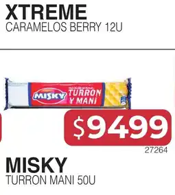 Masivos Misky turrón mani 50u oferta