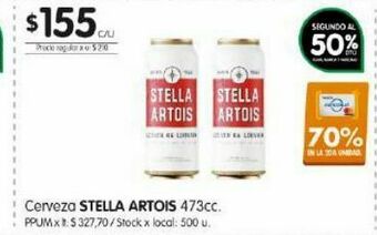 Jumbo Cerveza stella artois 473cc oferta