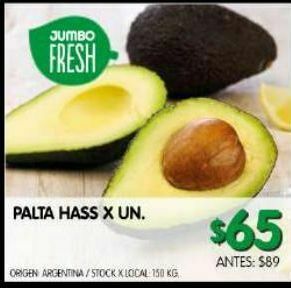 Jumbo Palta hass x un oferta
