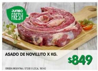 Jumbo Asado de novillito x kg oferta