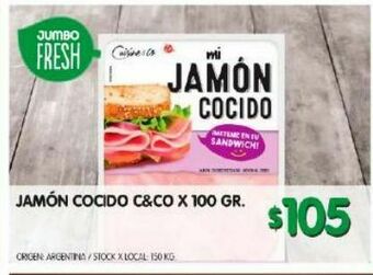 Jumbo Jamón cocido cuisine & co 100g oferta