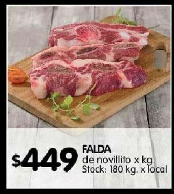 Disco Falda de novillito x kg oferta