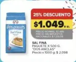 Carrefour Market Dos anclas - sal fina oferta