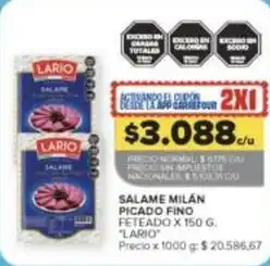 Carrefour Market Lario - salame mil an picado fino oferta