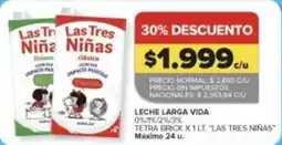 Carrefour Market Las tres niñas - leche larga vida tetra brick x 1lt oferta