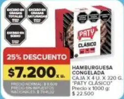 Carrefour Market Paty - hamburguesa congelada oferta