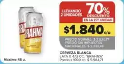 Carrefour Market Brahma - cerveza blanca lata oferta