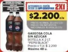 Carrefour Market Pepsi - gaseosa cola sin az ucar oferta