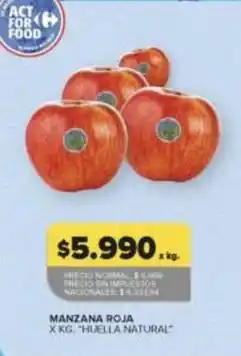 Carrefour Market Huella natural - manzana roja oferta