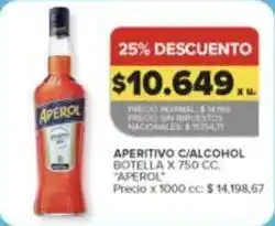 Carrefour Market Aperol - aperitivo c/alcohol oferta