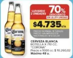 Carrefour Market Corona - cerveza blanca botella oferta