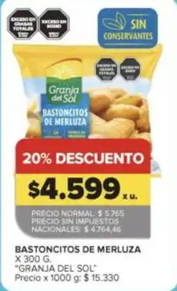 Carrefour Market Granja del sol - bastoncitos de merluza oferta