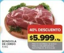 Carrefour Market Bondiola de cerdo oferta