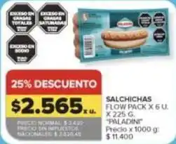 Carrefour Market Paladini - salchichas flow pack oferta