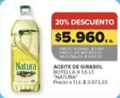 Carrefour Market Natura - aceite de girasol oferta