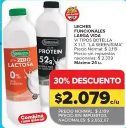 Carrefour Market La serenísima - leches funcionales larga vida oferta