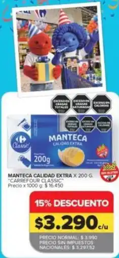 Carrefour Market Carrefour - manteca calidad extra oferta