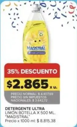 Carrefour Market Magistral - detergente ultra limon botella oferta