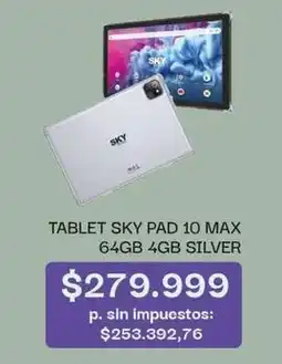 Jumbo Silver - pad 10 max 64gb 4gb silver oferta