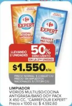 Carrefour Market Carrefour - limpiador vidrios multiuso/cocina antigrasa/baño doy pack oferta