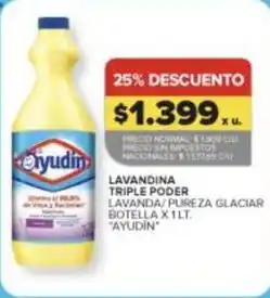 Carrefour Market Glaciar - lavandina triple poder lavanda/ pureza glaciar oferta