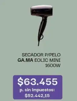 Jumbo Secador p/pelo eolic mini 1600w oferta