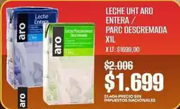 Makro Aro - leche uht aro entera / parc descremada oferta