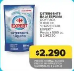 Detergente liquido baja espuma