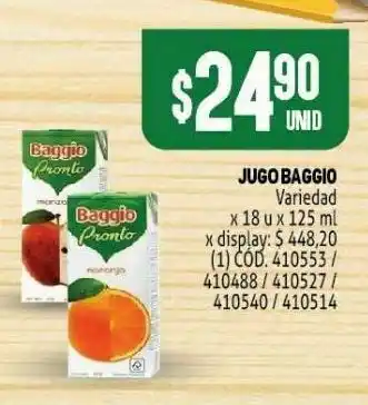 Makro Jugo baggio 125ml oferta