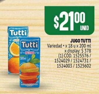 Makro Jugo tutti 200ml oferta