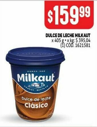 Makro Dulce de leche milkaut 405g oferta