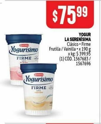 Makro Yogur la serenísima 190g oferta