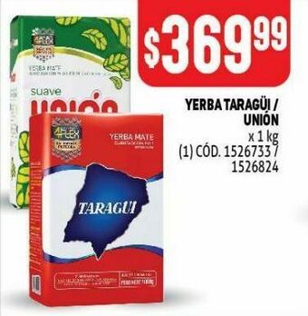 Makro Yerba mate taraguí / unión kg oferta