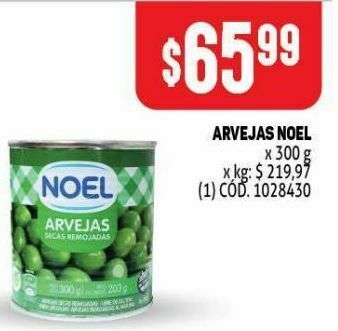 Makro Arvejas noel 300g oferta