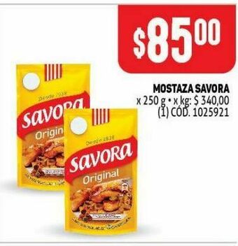 Makro Mostaza savora 250g oferta
