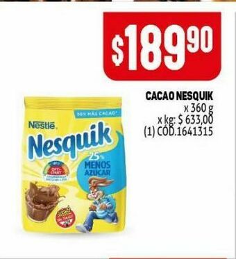 Makro Cacao nesquik 360g oferta