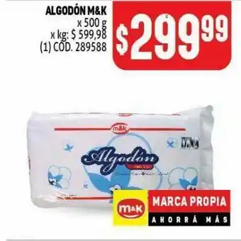 Makro Algodón m&k 500g oferta