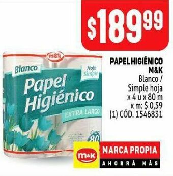 Makro Papel higiénico m&k oferta