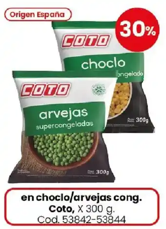 Coto en choclo/arvejas cong.