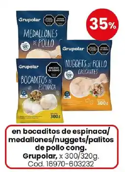 Coto Grupolar medallones/nuggets/bocaditos de pollo oferta