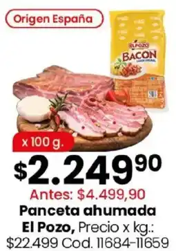 Coto El Pozo panceta ahumada oferta