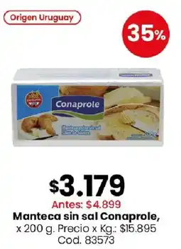 Coto Conaprole manteca sin sal oferta