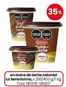 Coto La serenisima dulce de leche colonial oferta