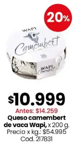 Coto Wapi queso camembert de vaca oferta