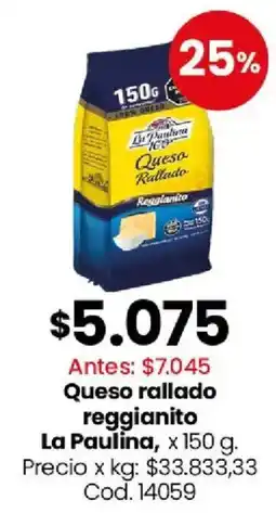 Coto La paulina queso rallado reggianito oferta