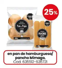 Coto Mimago pan de hamburguesa/pancho oferta