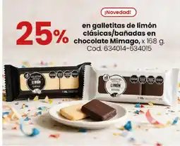 Coto Mimago galletitas de limón clásicas/bañadas en chocolate oferta